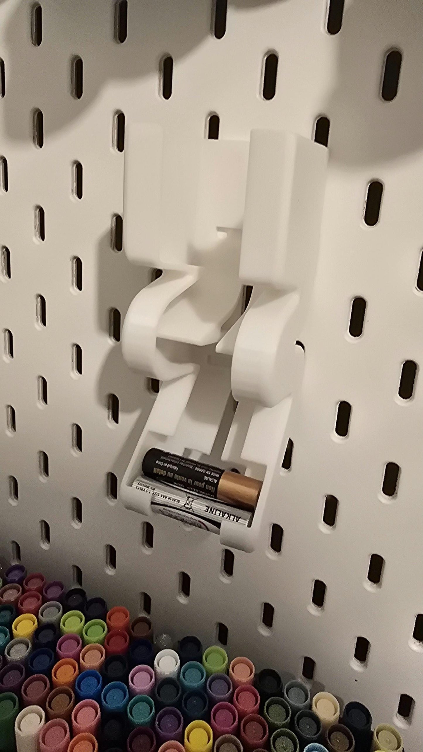 Ikea Skadis Battery Storage Solution