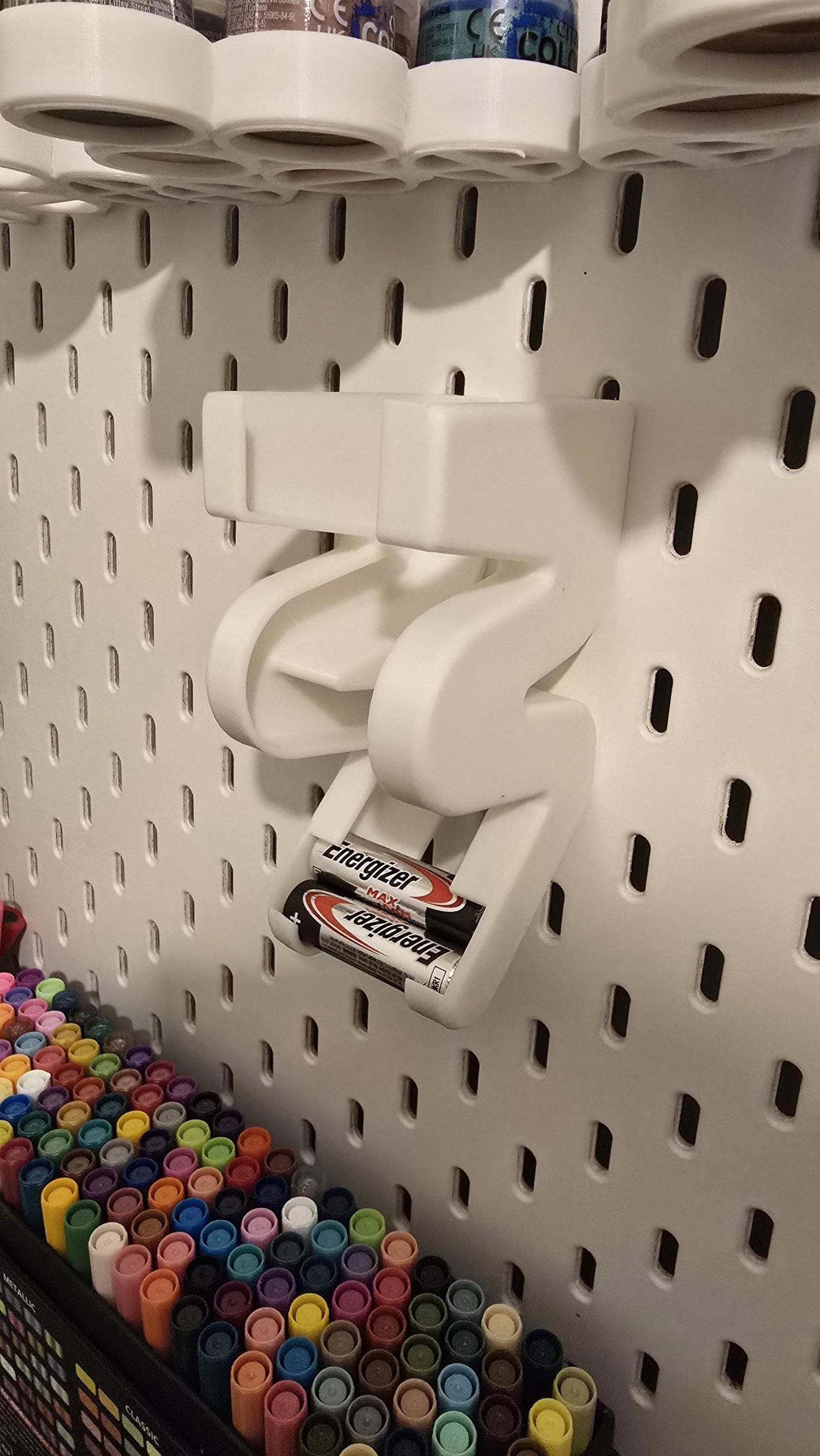 Ikea Skadis Battery Storage Solution