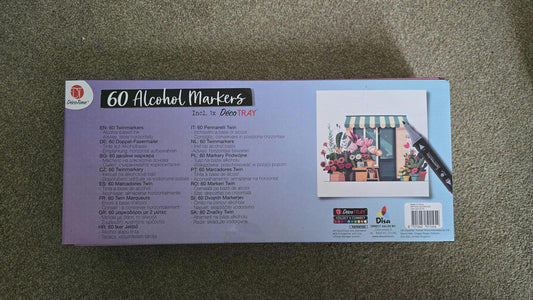 60 x Decotime Alcohol markers with Deco TRAY Base tray