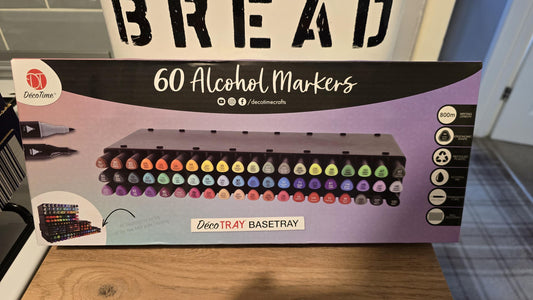 60 x Decotime Alcohol markers with Deco TRAY Base tray