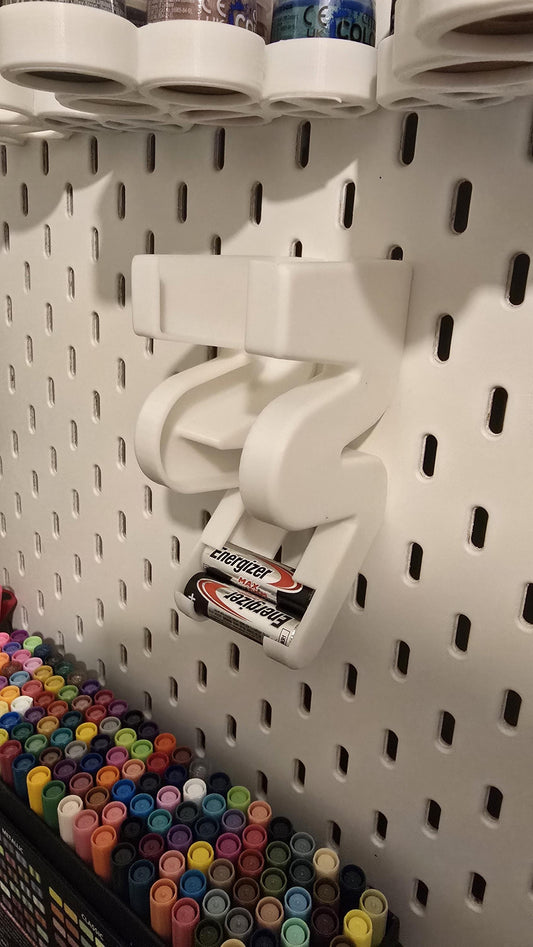 Ikea Skadis Battery Storage Solution